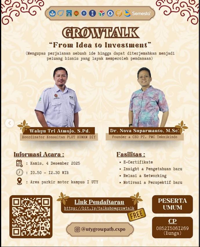  Pendaftaran Talkshow From Idea to Investment